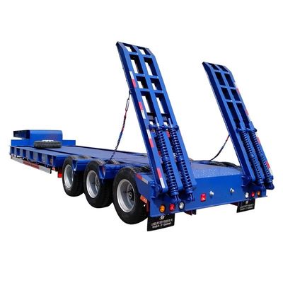 Mechanical Suspension 14 Meters 3 Axles Hydraulic Extendable Lowboy Trailer