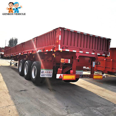Containers Flatbed Wall 600mm 13M 40FT Drop Side Semi Trailer