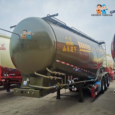 3 Axles 45cbm Dry Powder Bulk Cement Material Tanker Semi Truck Trailer For Sale