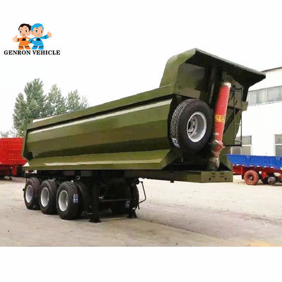 Genron Brand U - Type Rear Tipping Truck Trailer Export To Malaysia ,Indonesia ,Philippine