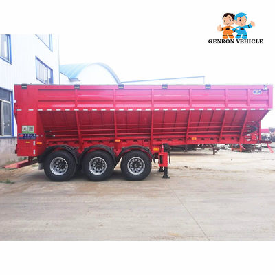 Used To Delivery Coal Heavy Duty V - Type  Self - Propelled Dumping Trailer 60T 3 Axles