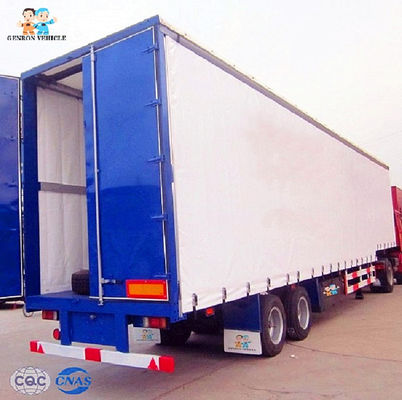 Multifunction Advertising 40ft FUWA Axle Curtain Side Trailers