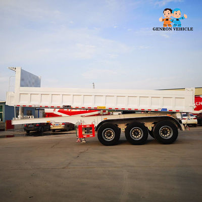 3 Axles Heavy Duty Rear Tipper Semitrailer Used To Delivery 20 FT Containers Or Limestone With Air Suspension