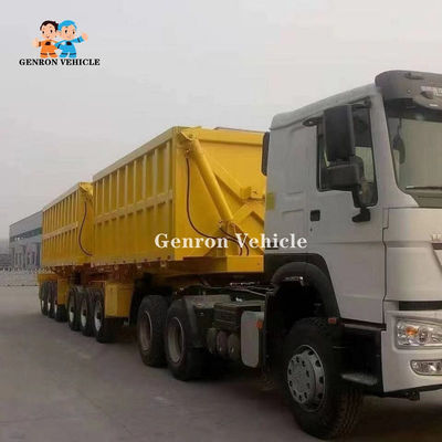 6 Axles 19.7 Meters Double Side Tipper Hydraulic Lifting Cylinder Super Link
