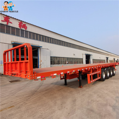 4 Axles Flatbed Semitrailer 50 Tons - 60 Tons Produced For Ghana Market