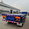 40 Foot Container 50t Flatbed Semi Trailer With 3 Axles Air Suspension