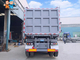 3 Axles 80 Tons Drop Rear Tipper Dump Semi Truck Trailer With Vacuum Tyres