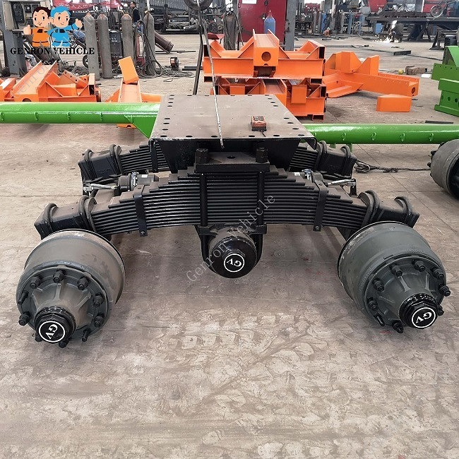2 Axles Bogie Suspension 50T Logging Semi Trailer