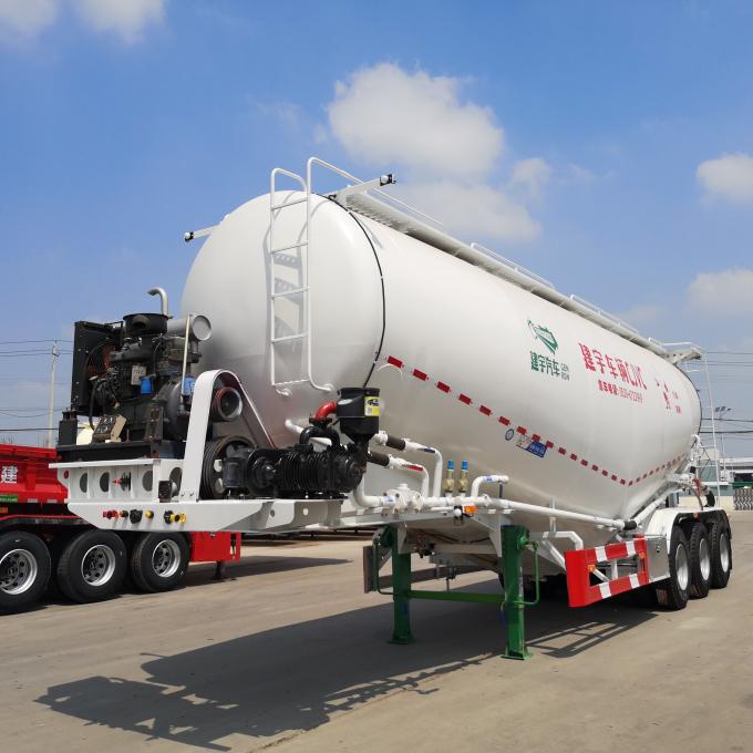 Pneumatic Dry Bulk Powder Cement Semi Trailer Tanker Truck To Mozambique 0