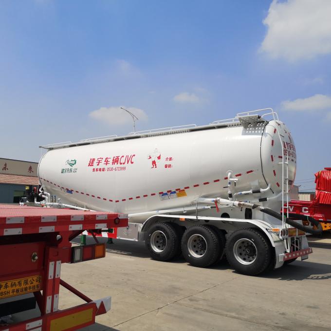 Pneumatic Dry Bulk Powder Cement Semi Trailer Tanker Truck To Mozambique 1